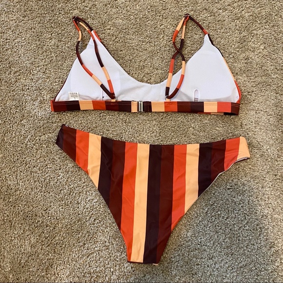 Multi-Colored Striped Bikini - Picture 5 of 6